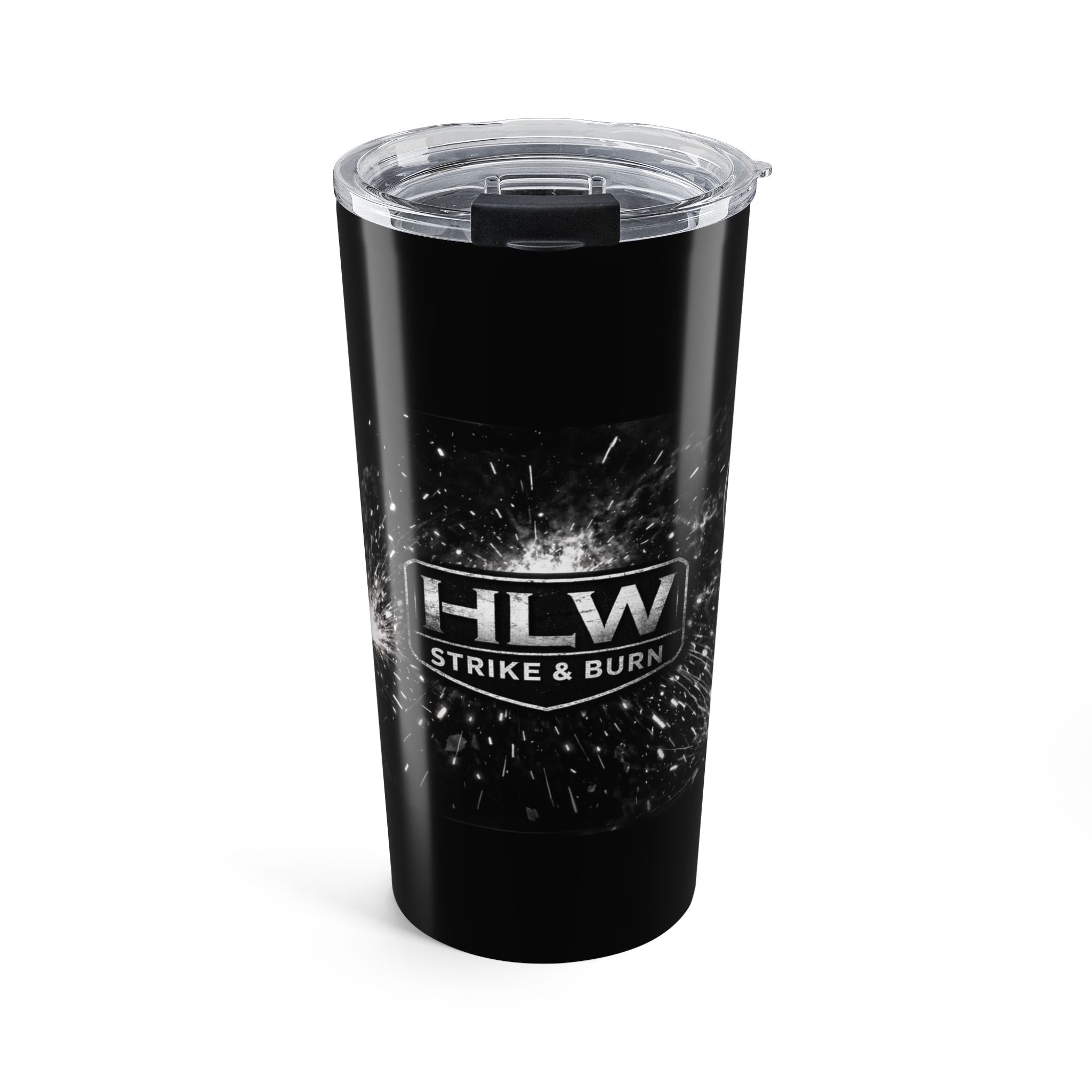 20oz Stainless Tumbler – HLW Strike & Burn Black Insulated Travel Cup