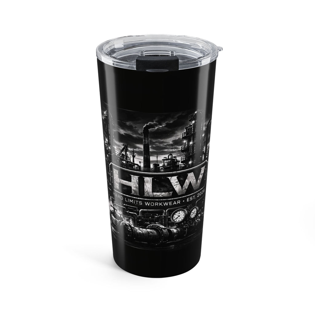 20oz Industrial Steel Tumbler — HLW Factory Scene Insulated Travel Cup