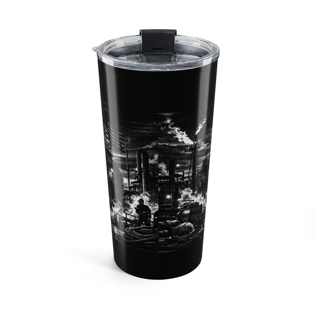 20oz Industrial Steel Tumbler — HLW Factory Scene Insulated Travel Cup