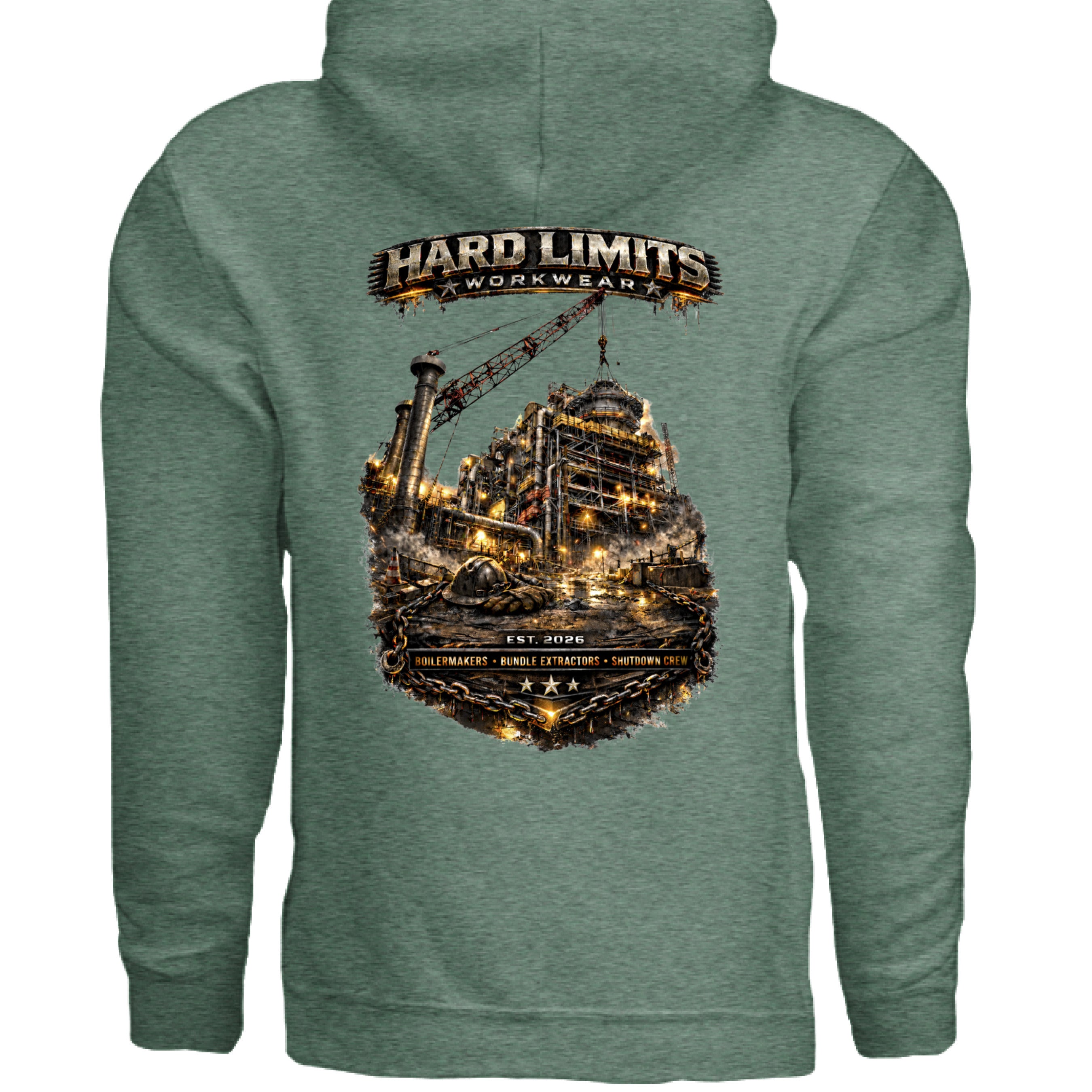 Heather Sport Dark Green - BACK