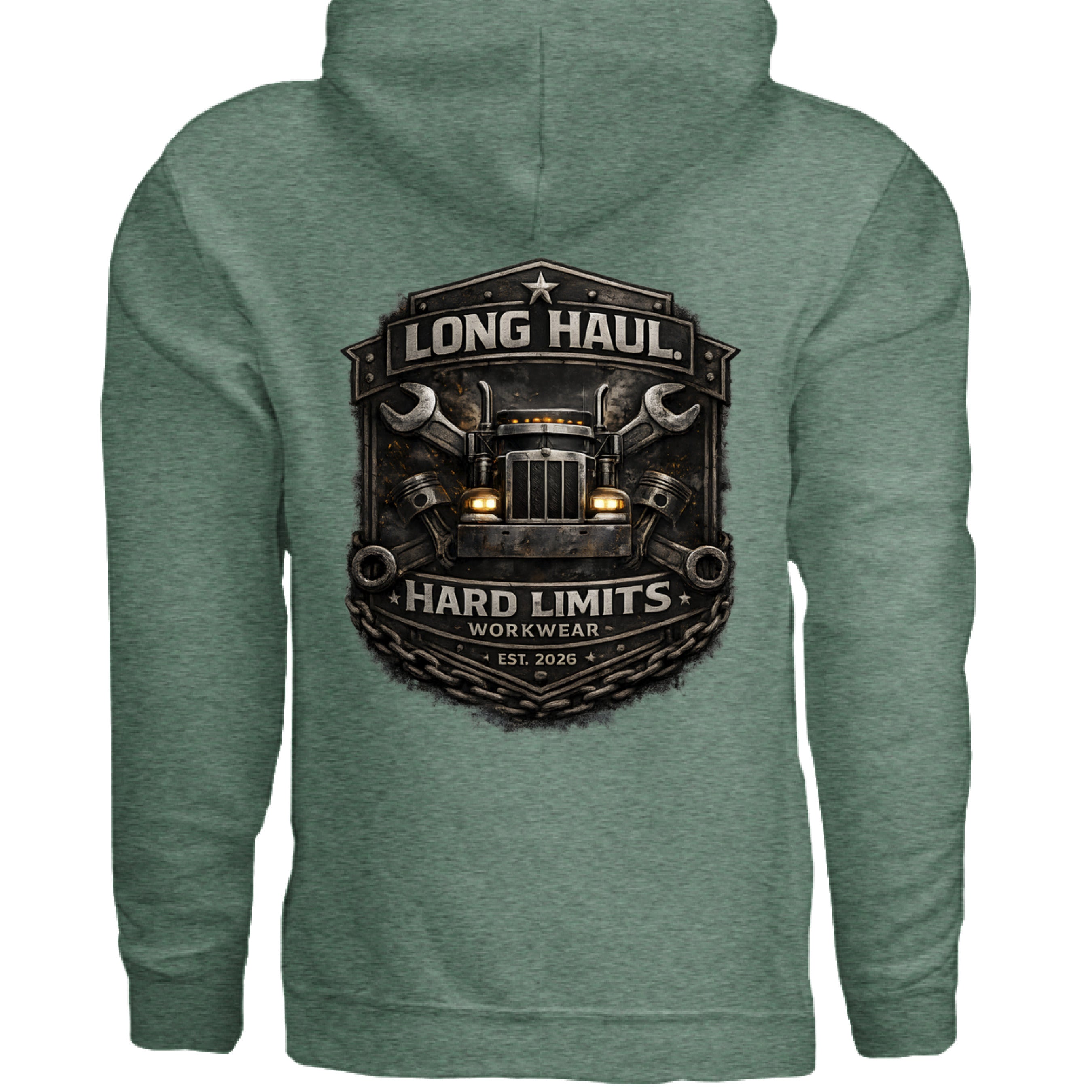 Heather Sport Dark Green - BACK
